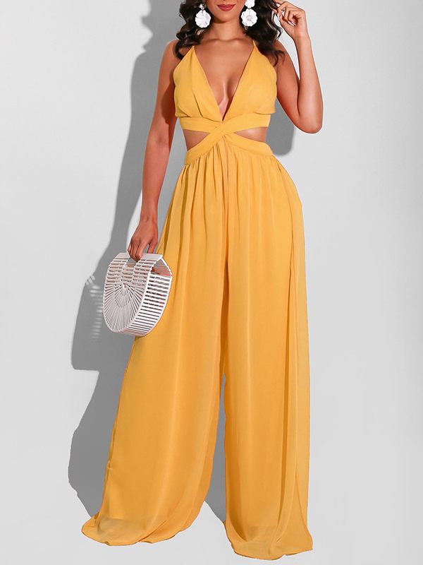 Morchique Chiffon Wide-Leg Jumpsuit