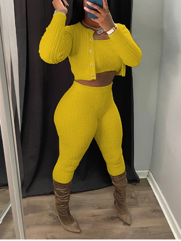 Solid Knit 3PC Set