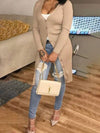 Solid Button-Front Cardigan