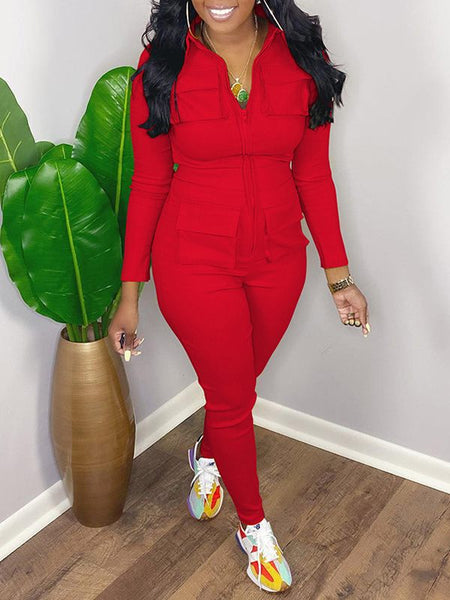 Morchique Zip-Front Cargo Jumpsuit