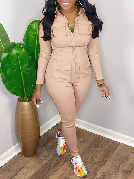Morchique Zip-Front Cargo Jumpsuit