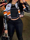 Colorblock Faux-Leather Jacket