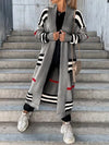 Stripe Open-Front Cardigan