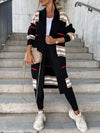 Stripe Open-Front Cardigan