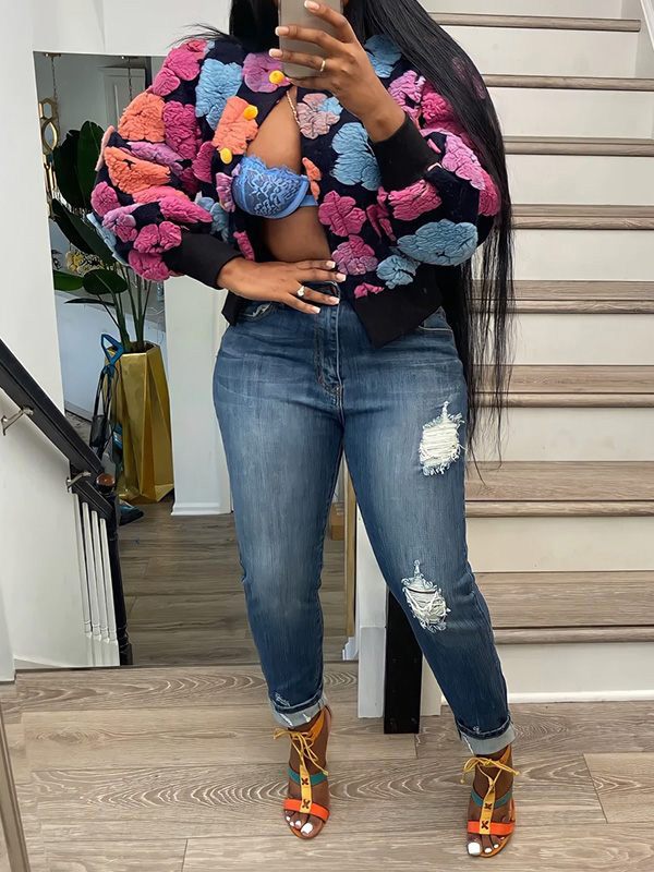 Morchique Floral Bomber Jacket
