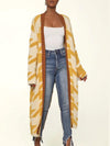 Houndstooth Open-Front Cardigan