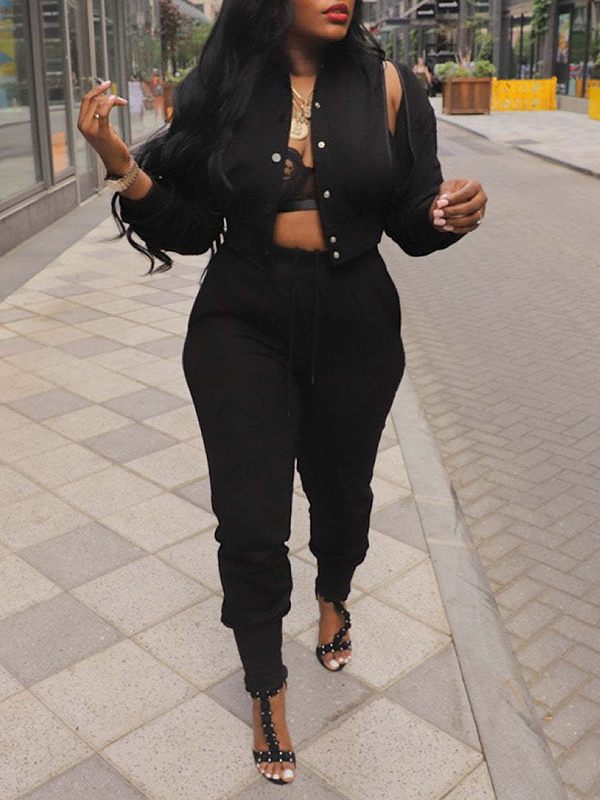 Morchique Zip Bomber Jacket & Jogger Pants Set