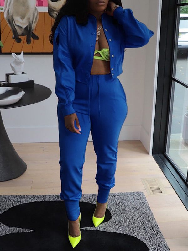 Morchique Zip Bomber Jacket & Jogger Pants Set