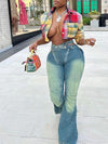 Cutout Flared Jeans