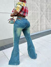 Cutout Flared Jeans