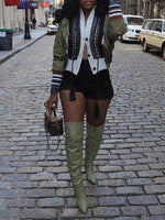 Knit Combo Jacket