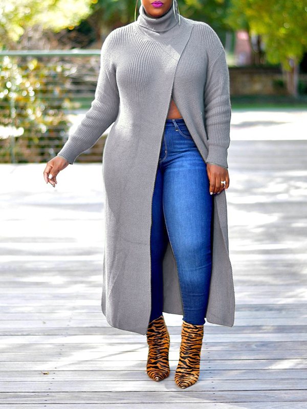 Knit Slit Tunic Top