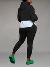 Ruched Combo Hoodie & Jogger Pants Set