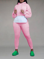 Ruched Combo Hoodie & Jogger Pants Set