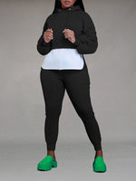 Ruched Combo Hoodie & Jogger Pants Set