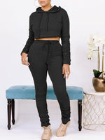 Ruched Hoodie & Pants Set