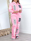Printed Hoodie & Pants Set