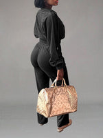 Velvet Zip-Front Top & Pants Set