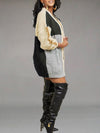 Colorblock Open-Front Cardigan