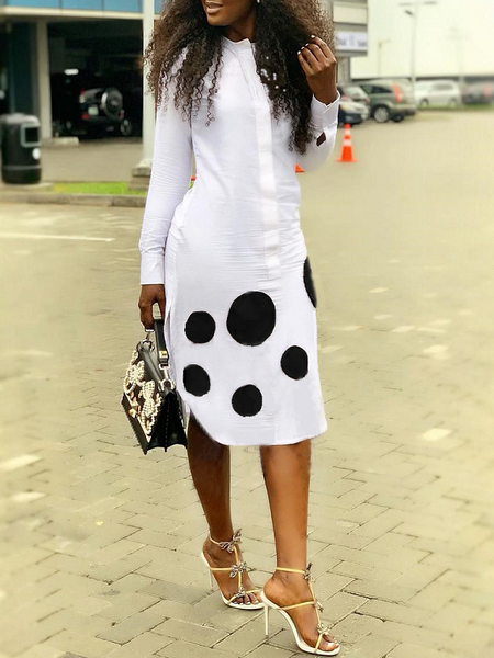 Morchique Dot Print Shirt Dress