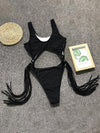 Cutout Fringe One Piece