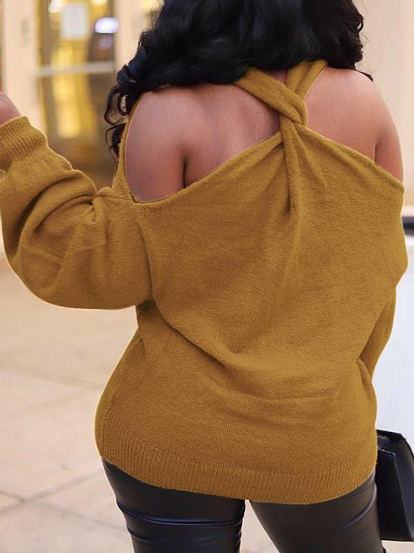 Morchique Solid Asymmetric Sweater