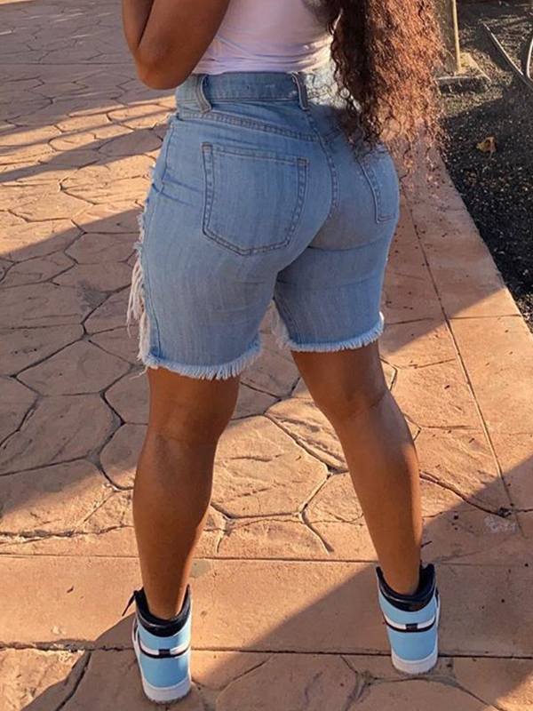 Morchique Distressed Bermuda Shorts