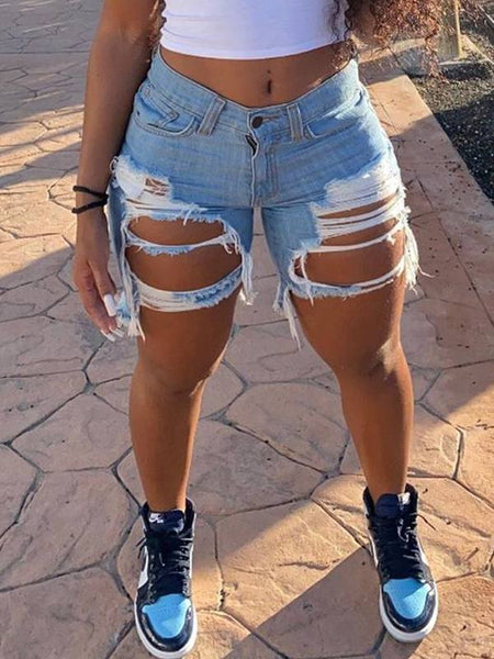 Morchique Distressed Bermuda Shorts