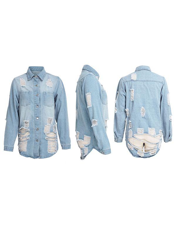 Morchique Distressed Denim Jacket