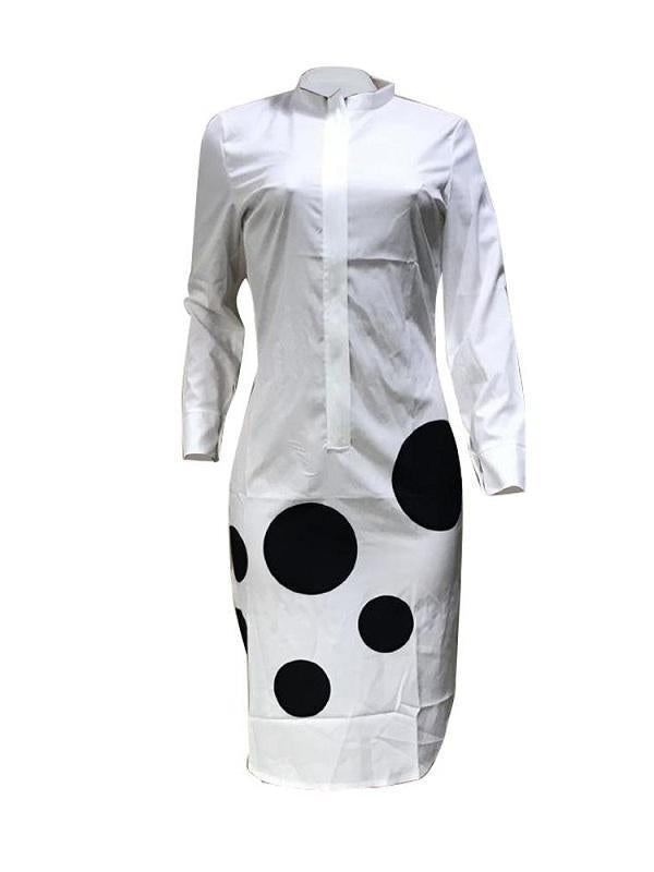 Morchique Dot Print Shirt Dress